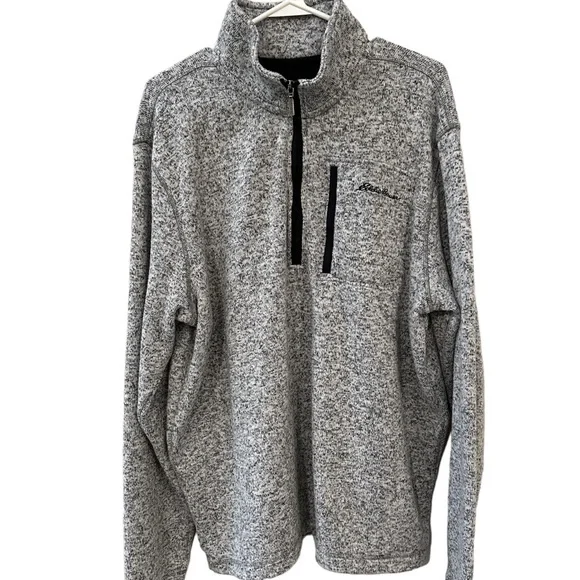Eddie Bauer 1/4 Zip Pullover Sweater Light Gray for Men, Size Large. - Picture 12 of 12